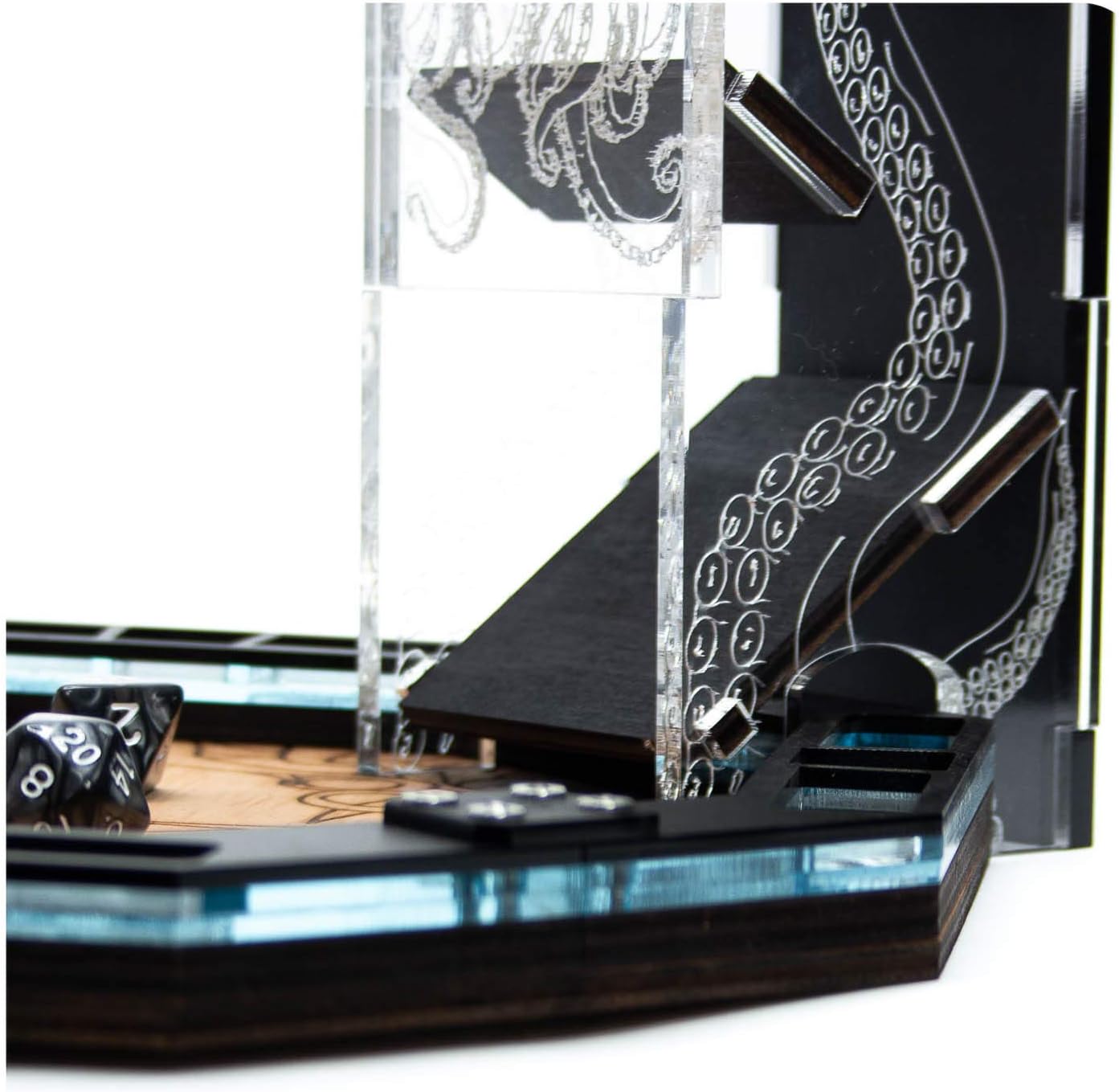 71dO3QcgoeL._AC_SL1500_.jpg C4Labs Cthulhu Etched 11" Tall Dice Tower for Lovecraft Fans - Black - Image 3