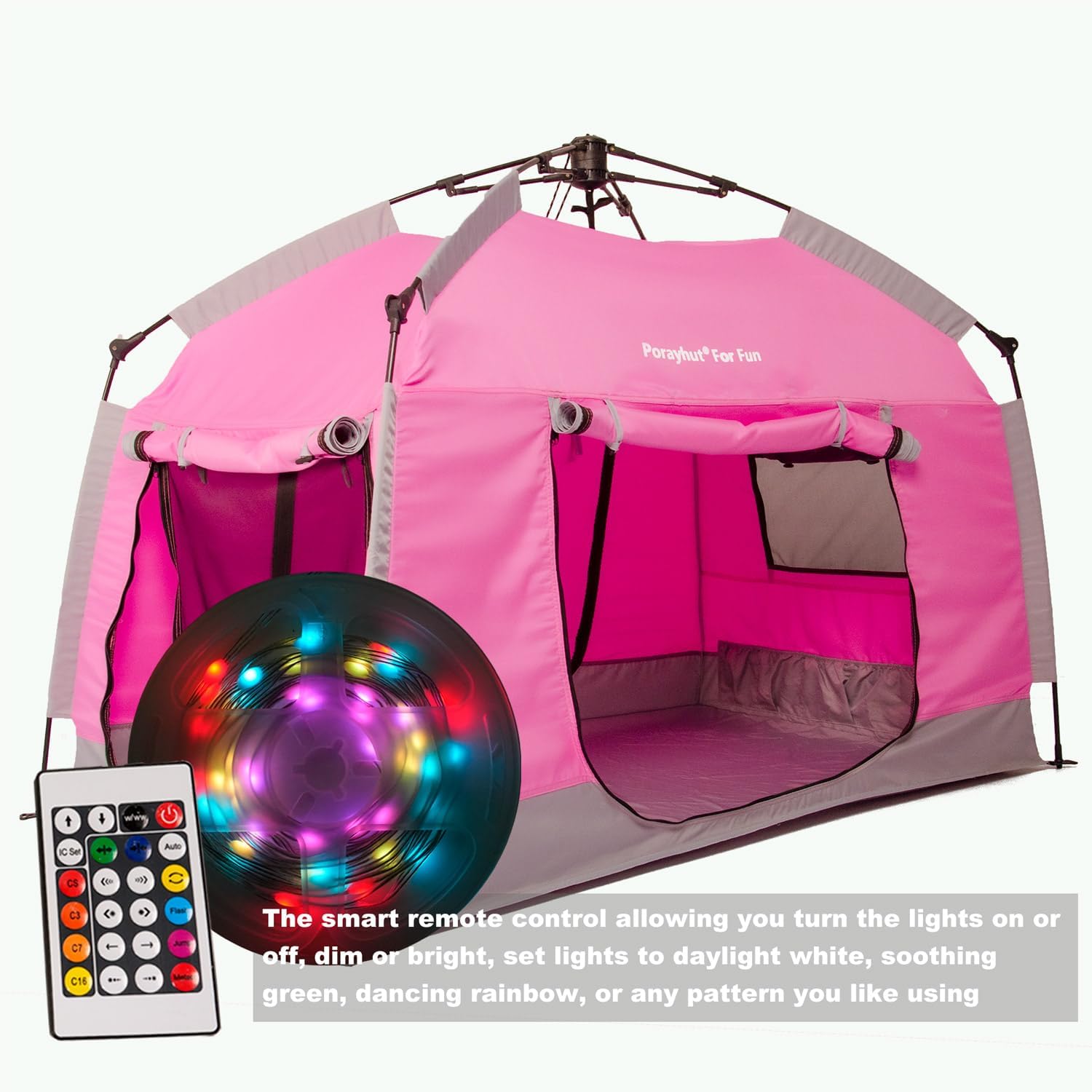 71dTga2RWYL._AC_SL1500_.jpg Kids Play Tent-Portable Playhouse Children House -Easy Set up Indoor Outdoor with Carry Bag for Kids-Light Strip Design for Night use -Space for Children and Parents-Birthday - Image 5