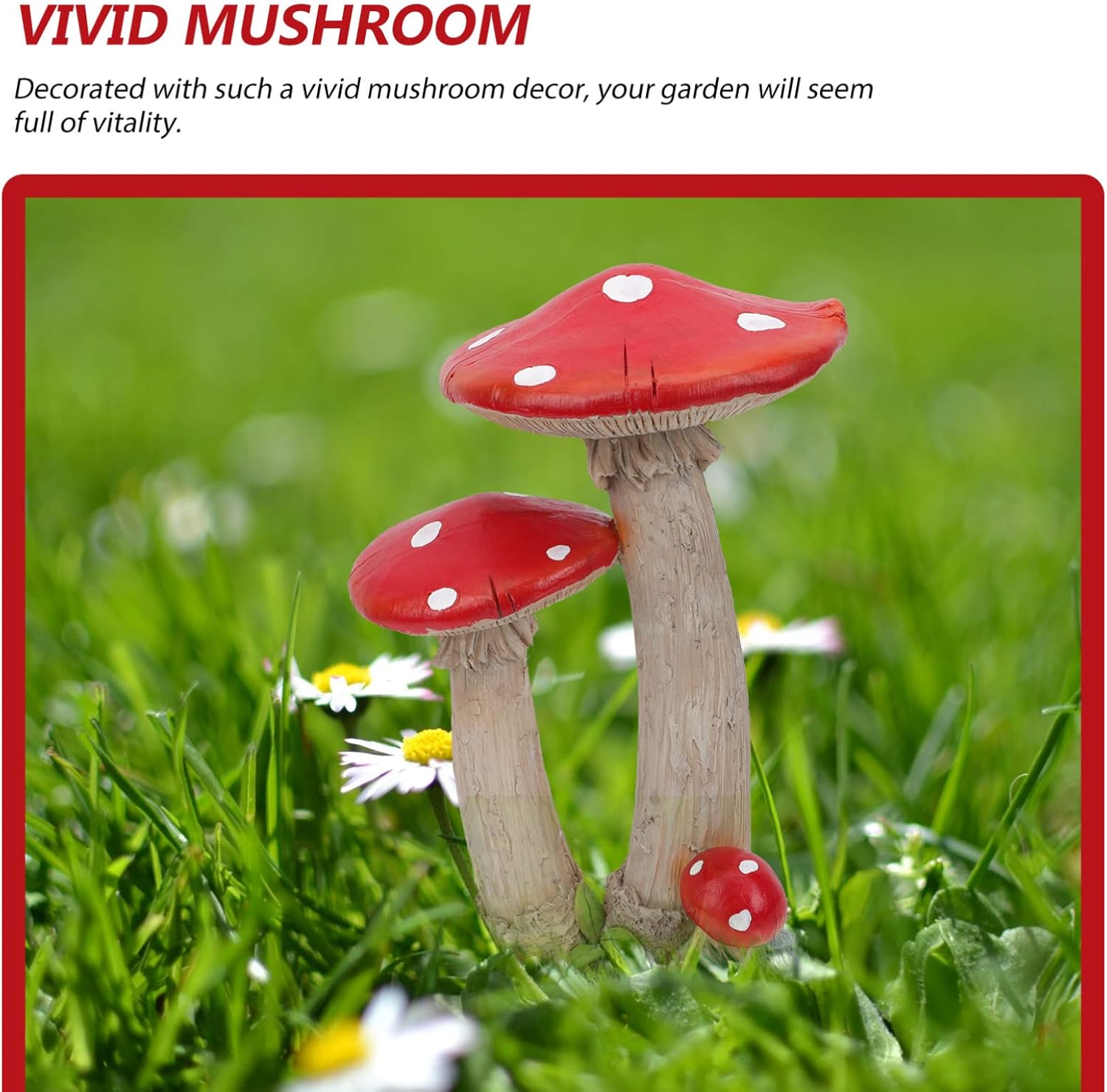 71e4mxHOC9L._AC_SL1500_.jpg Beaupretty Realistic Red Mushroom Garden Decor Resin Mushroom Ornament for Home Garden DIY Landscape Decoration - Image 9