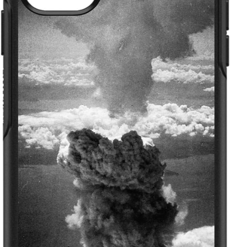 DistinctInk Case for iPhone 11 Pro (5.8" Screen) - Replacement for OtterBox Symmetry Custom Black Case - Nuclear Mushroom Cloud