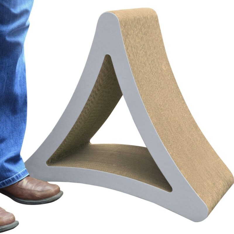 PetFusion 3-Sided Vertical Cat Scratching Post | Available in 18” & 24” | Multiple Angle Cat Scratching Pad; 6 Usable Sides. Scratch; Play; & Perch | 100% Recyclable Cardboard Lounge