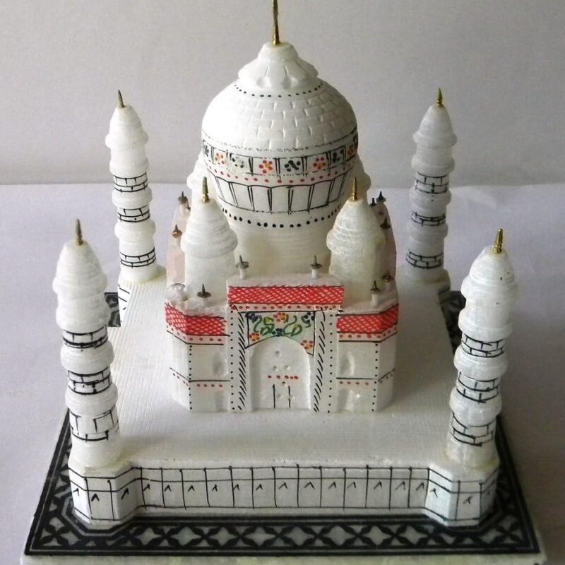 Miniature Model of Taj Mahal - One Of The Seven Wonders - 6" X 6"