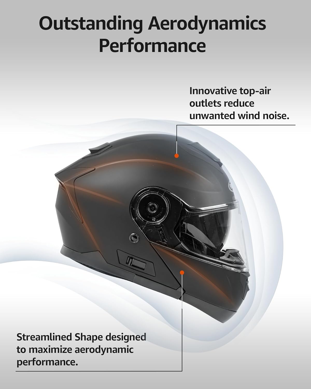 71l8FJ3NXDL._AC_SL1500_.jpg YEMA Modular Motorcycle Helmets, DOT Approved Full Face Motorcycle Helmet with Flip Up Dual Visor, Helmets for Adults Men Women Helmets for Street Scooter ATV E-Bike - YM-926 - Image 7