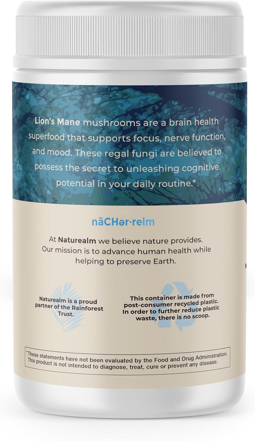 71mZb5t7xCL._AC_SL1500_.jpg Naturealm Lion's Mane Brain Support Bundle - Organic Mushroom Powder 60 Servings + Handheld Frother | Focus Memory Mental Clarity | Complete Cognitive Wellness Set - Image 3