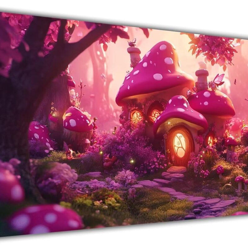 Paint by Numbers Kit for Kids Tree Paint by Numbers Kit for Adults Mushroom House，Easy DIY Oil Painting for Adults Crafts with Acrylic Pigment Brushes on Canvas，Women Gift Wall Decor 70x140cm KL-899