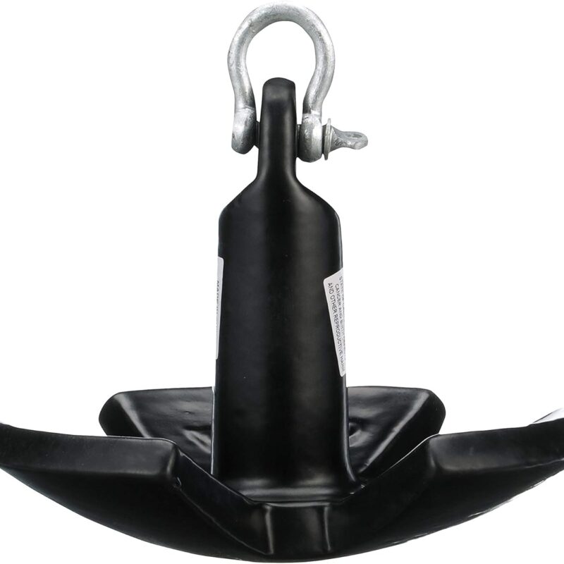 SEACHOICE River Anchor, Black Vinyl Coated Cast Iron, 15 Lbs.