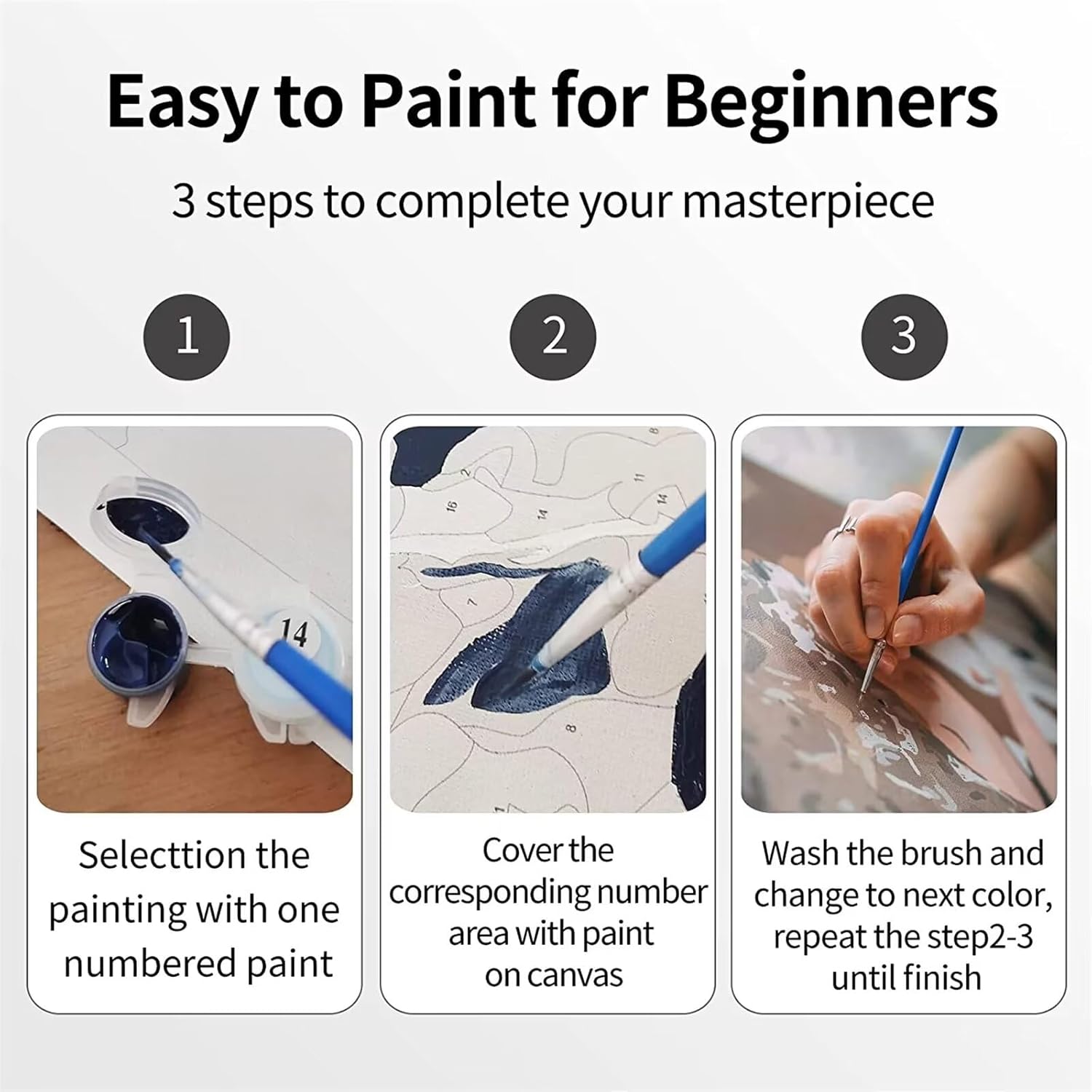 71ulzSacQL._AC_SL1500_.jpg Starry Sky Mushroom Paint by Numbers for Adults, DIY Paint by Number Acrylic with 3 Brushes, DIY Painting by Numbers for Beginner, DIY Canvas Oil Painting Kit for Home Decor Gift (No Frame) 40x120cm - Image 7