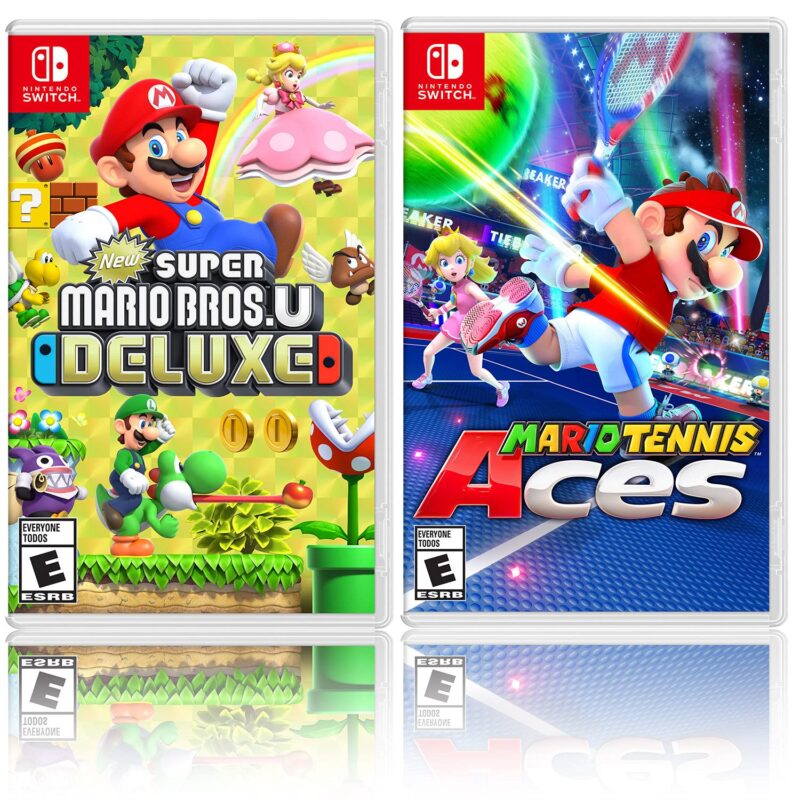 New Super Mario Bros. U Deluxe + Mario Tennis Aces - Two Game Bundle - Nintendo Switch