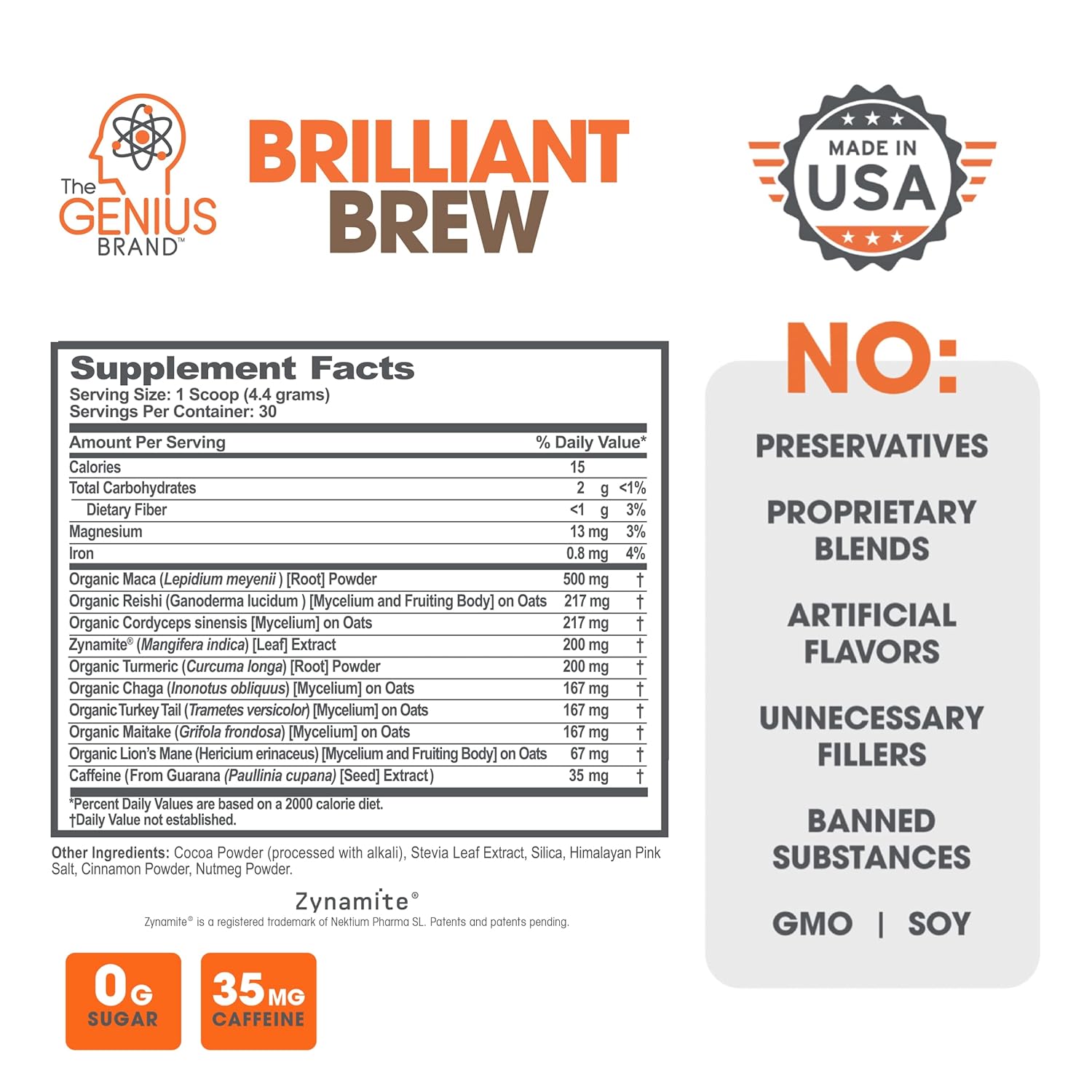 814suUnsBuL._SL1500_.jpg The Genius Brand - Enlightened Energy Stack - Nootropic Mushroom Brew & Immune-Boosting Mushroom Capsules - Natural Clarity and Vitality Support - Image 2