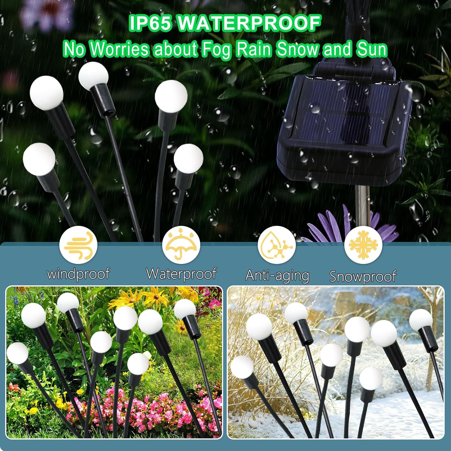 81FrvMmFfvL._AC_SL1500_.jpg Kohlrabi Solar Garden Lights Outdoor, 6 Pack 60 LED Solar Firefly Lights Waterproof, Sway by Wind, Swaying Light for Yard Patio Backyard Garden Planter Flower Bed Pathway Outdoor Decoration - Image 7