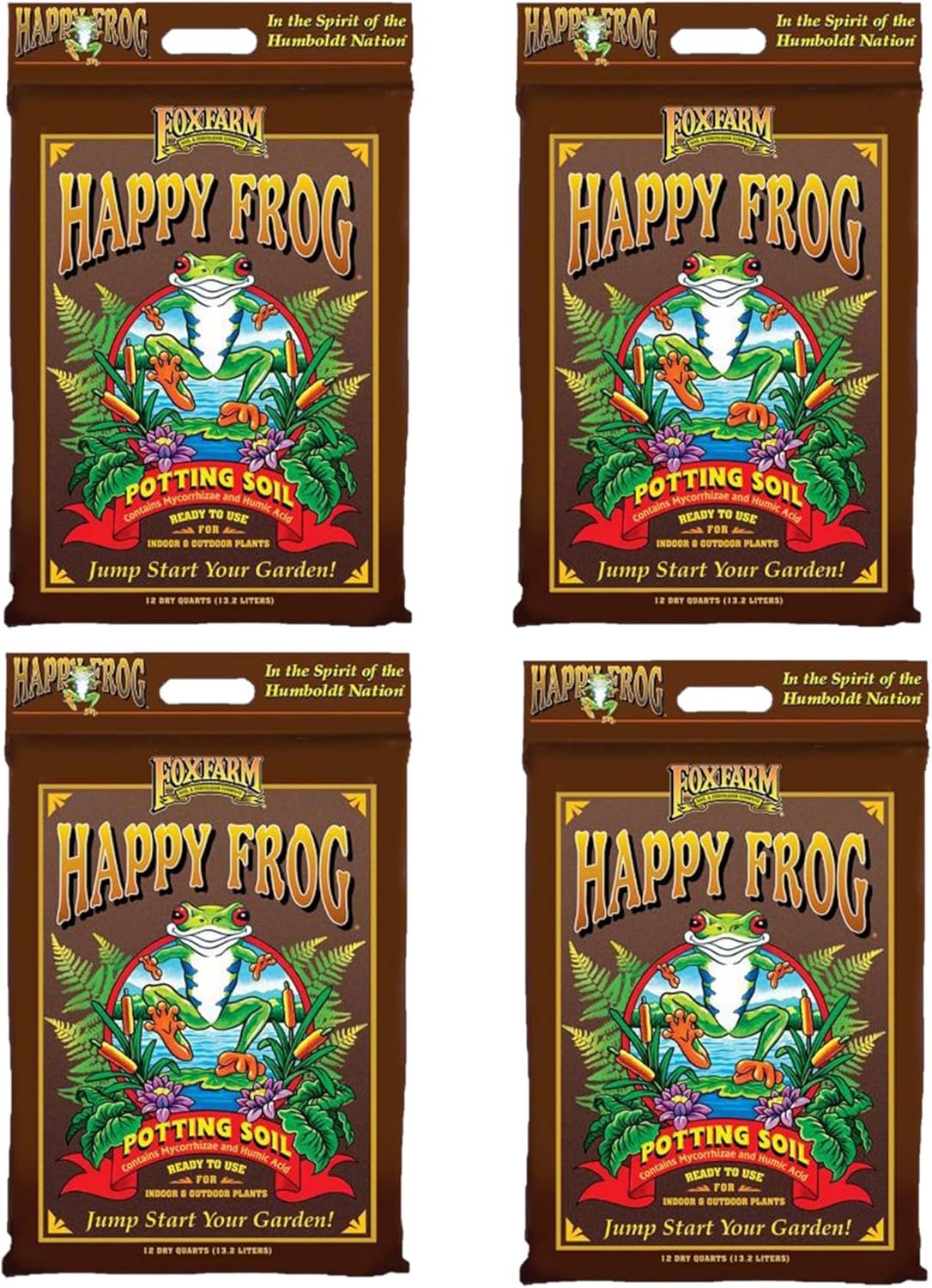 81PsCOa-PVL._AC_SL1500_.jpg FoxFarm Happy Frog Potting Soil, 12qt (Pack of 4) - for Indoor/Outdoor Container Plants, Improves Root Efficiency, pH Adjusted for Optimal Nutrient Uptake - Contains Microbes and Humic Acids