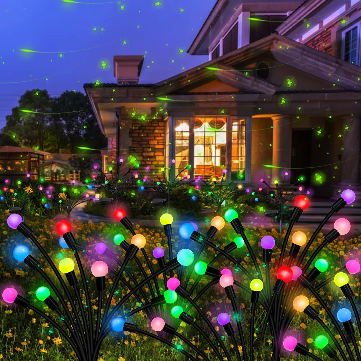 81UepXKaEjL._AC_SL1500_.jpg Kohlrabi Solar Garden Lights Outdoor, 6 Pack 60 LED Solar Firefly Lights Waterproof, Sway by Wind, Swaying Light for Yard Patio Backyard Garden Planter Flower Bed Pathway Outdoor Decoration