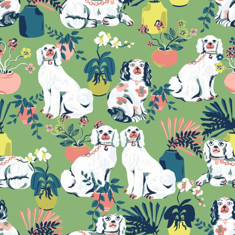 NuWallpaper x Printfresh Jade Good Dog Peel & Stick Wallpaper, PFS4811