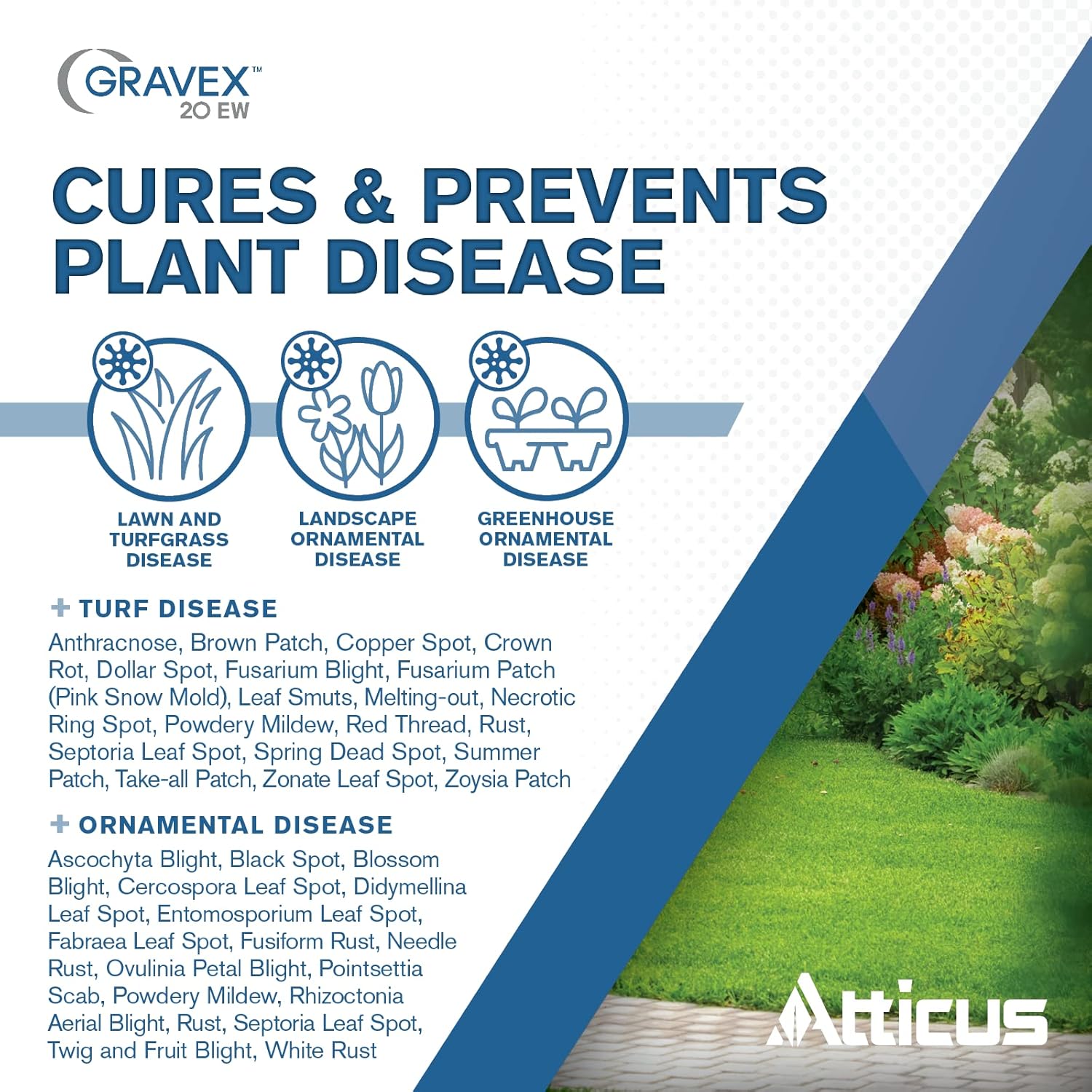 81aQG0RFLnL._SL1500_.jpg Atticus Gravex 20 EW (1 GAL) Fungicide - (Compare to Eagle 20EW) - Myclobutanil 19.7% Systemic Fungus Control for Lawns, Landscapes, and Greenhouses - Image 3