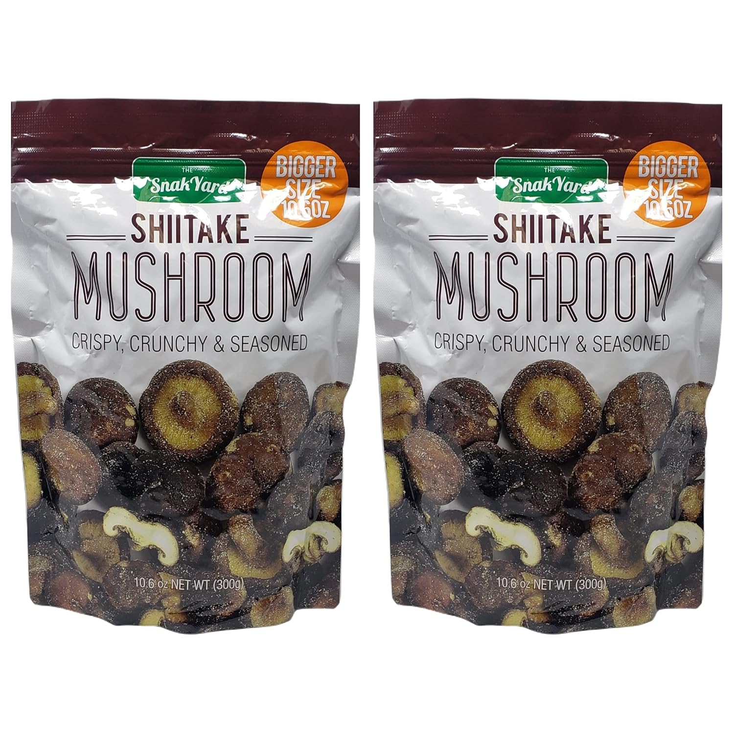 81dM4NawftS._SL1500_.jpg The Snak Yard Shiitake Mushrooms - Non GMO - Crispy, Crunchy, and Seasoned Snack - Comes in a Resealable Bag - 10.6 oz Per Bag - Choose a 2, 3, or 4 Pack (2 Pack, 21.2 oz)