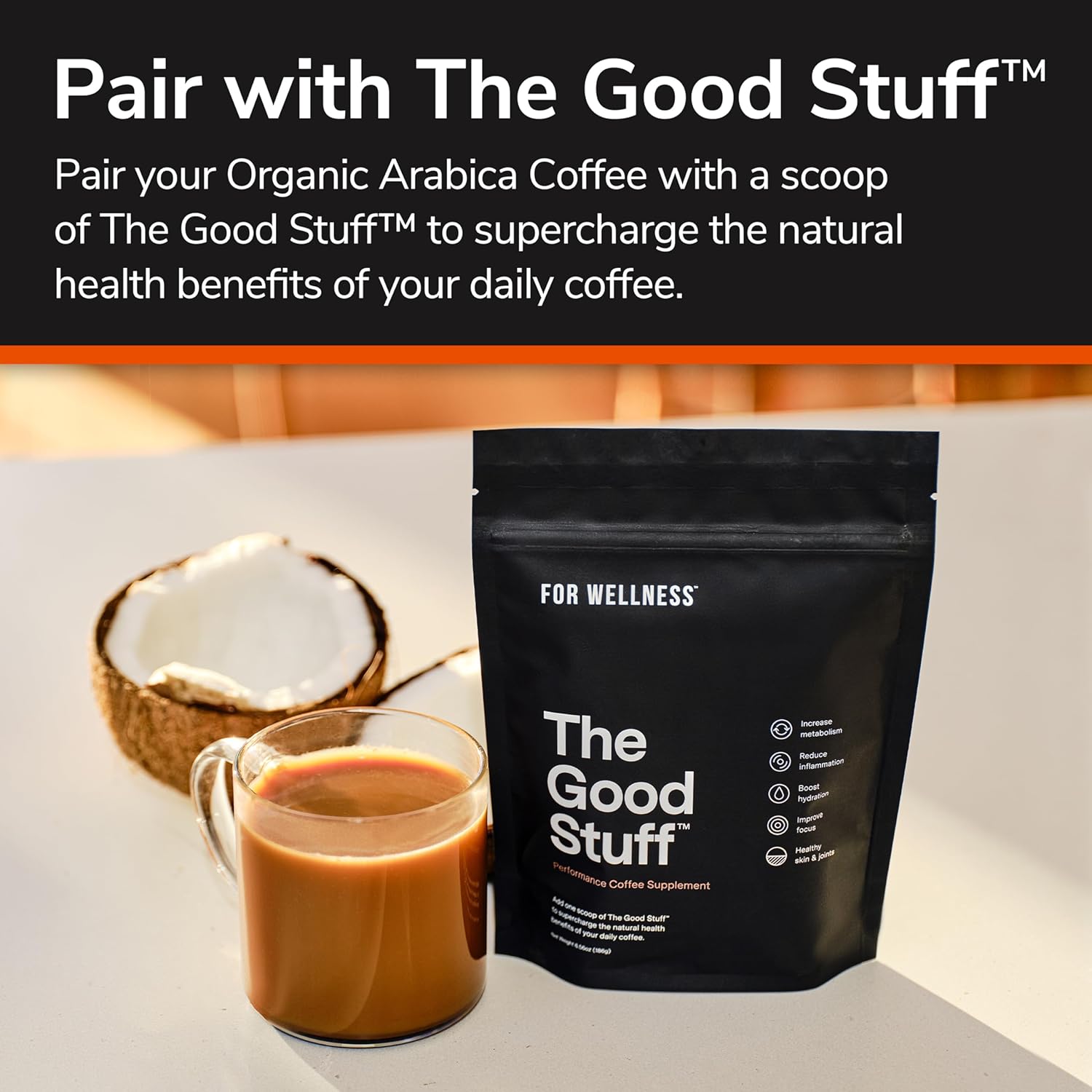 81fkIyTvsyL._AC_SL1500_.jpg For Wellness Good Start Bundle – The Good Stuff™ Performance (30 Servings) + Medium Roast Coffee Pods (24ct) - Image 6