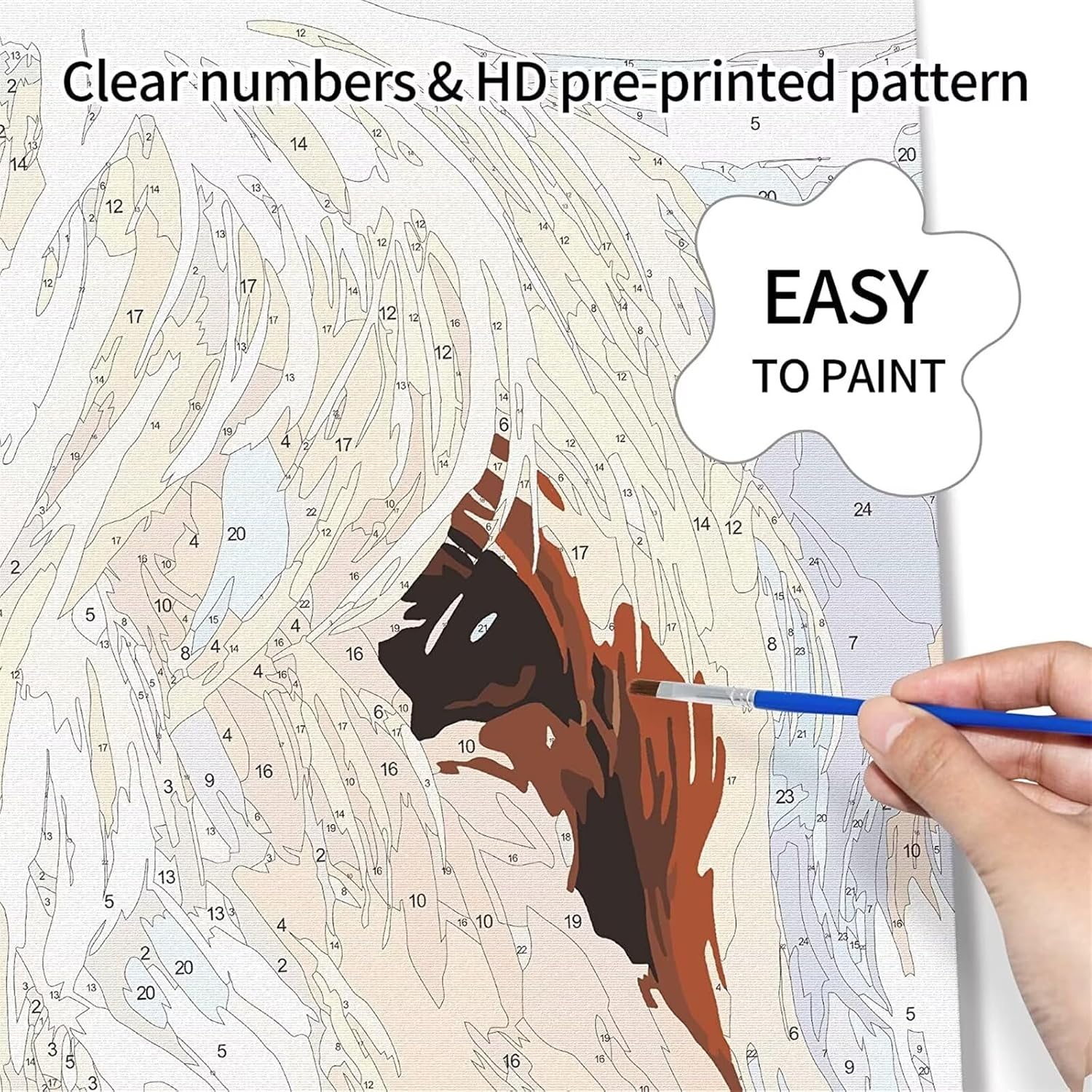 81gKPgaMDdL._AC_SL1500_.jpg Starry Sky Mushroom Paint by Numbers for Adults, DIY Paint by Number Acrylic with 3 Brushes, DIY Painting by Numbers for Beginner, DIY Canvas Oil Painting Kit for Home Decor Gift (No Frame) 40x120cm - Image 3