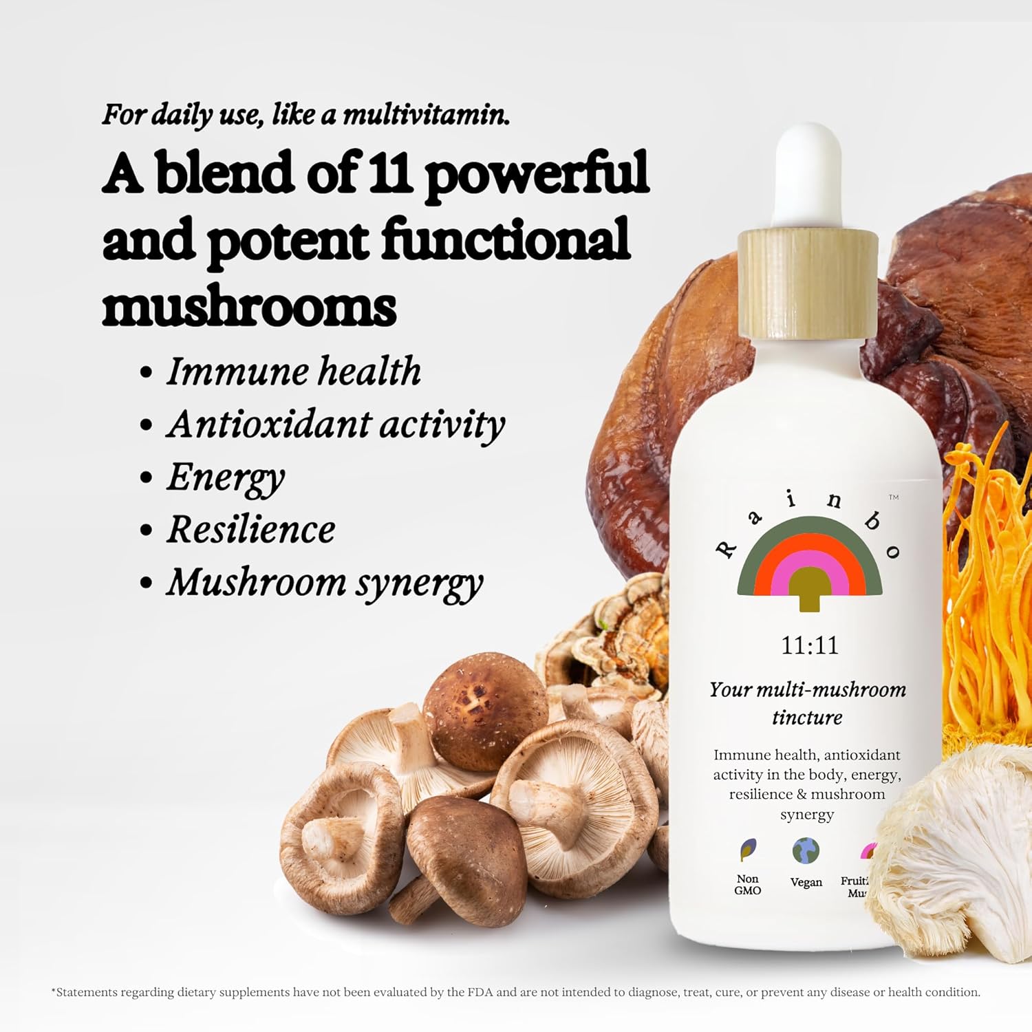 81ln8exsL-L._AC_SL1500_.jpg Mushroom Bundle, 11:11 Multi Mushroom Extract + Chaga Mushroom Tincture, Dual Extract Daily Mushroom Tinctures for Comprehensive Immune Support, Vegan Liquid Mushroom Supplements - Image 4