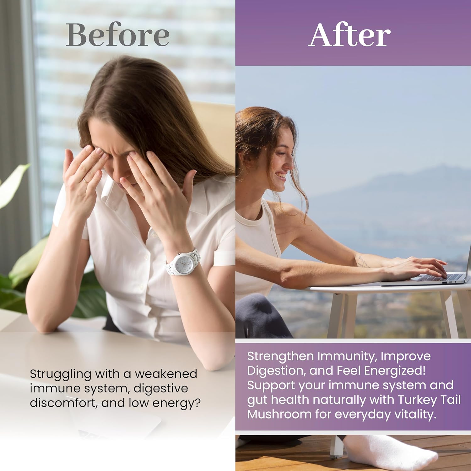 81w6FvybxXL._SL1500_.jpg Vita Hair & Turkey Tail Mushroom Herbal Supplement Bundle - Image 9