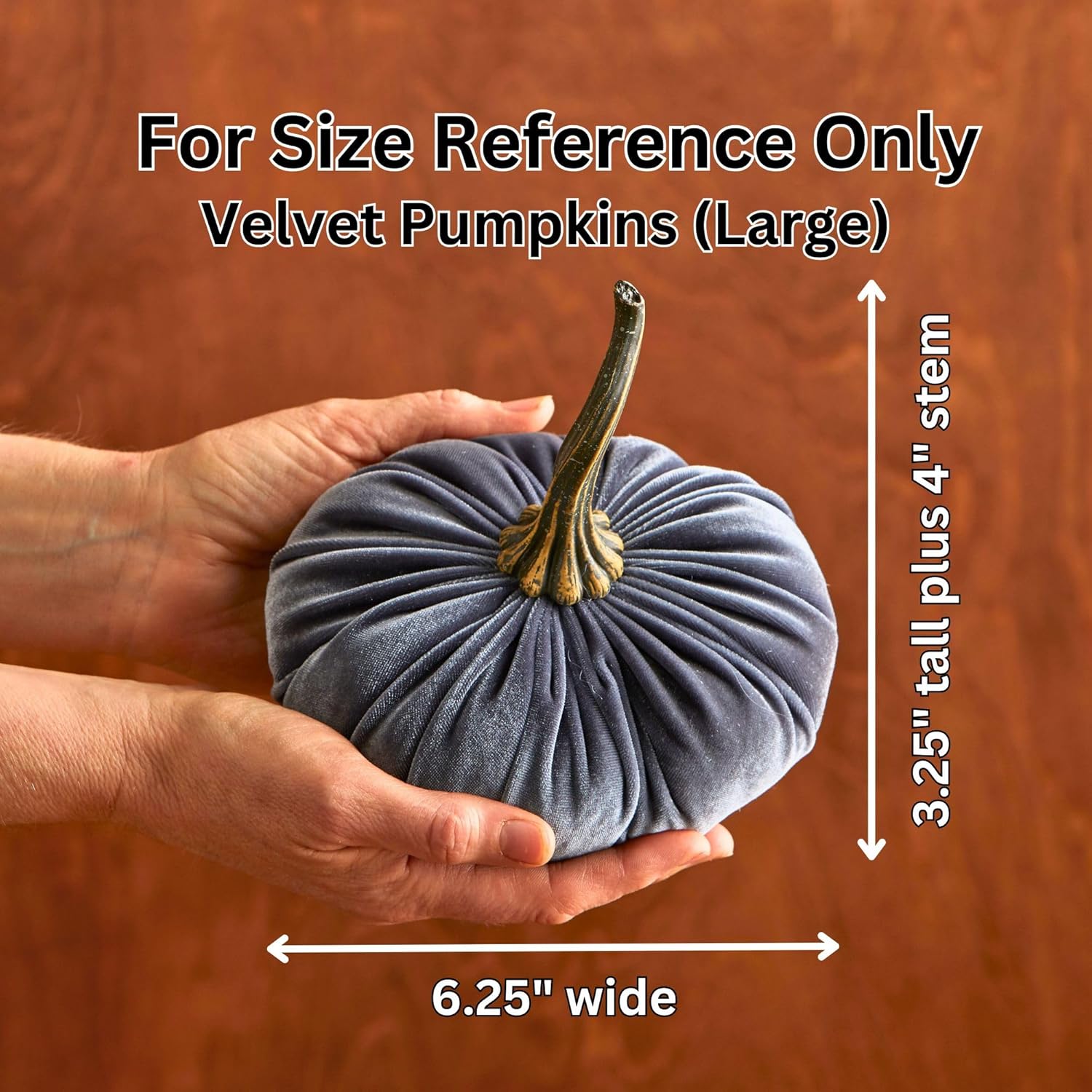 81yvz4Z-qvL._SL1500_.jpg Set of 3 Velvet 6.25 Inch Pumpkins, Gray Ivory Taupe; fall home decor, neutral tablescape, Thanksgiving centerpiece, gift set for friend, autumn cozy vibe, hygee home - Image 7