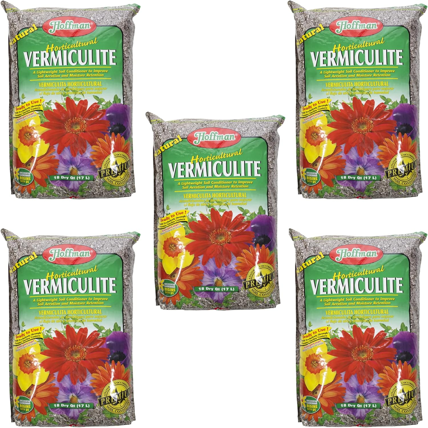 91uujK4tIYL._AC_SL1500_.jpg Hoffman Horticultural Vermiculite Lightweight Garden Soil Conditioner for Aeration and Moisture Retention, 18qt, 5 Pack