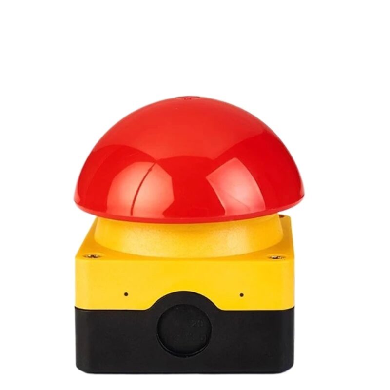 1/5Pcs Waterproof Large Mushroom Head Button Hand Tap Foot Switch Self Reset Start Emergency Stop and Self-Locking Switch (Color : Black, Size : 5 PCS_2NC)