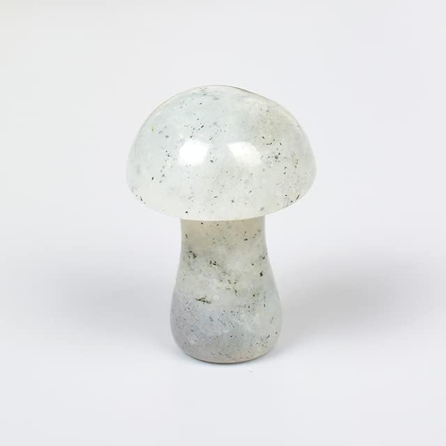 ASHDEL Crystal Mini Mushroom Statue Natural Stone QuartzAquarium Witchcraft Spiritual Room Decor Home Decoration Accessories Raw Stones and Minerals (Color : Light Labradorite, Size : 10 PCS)