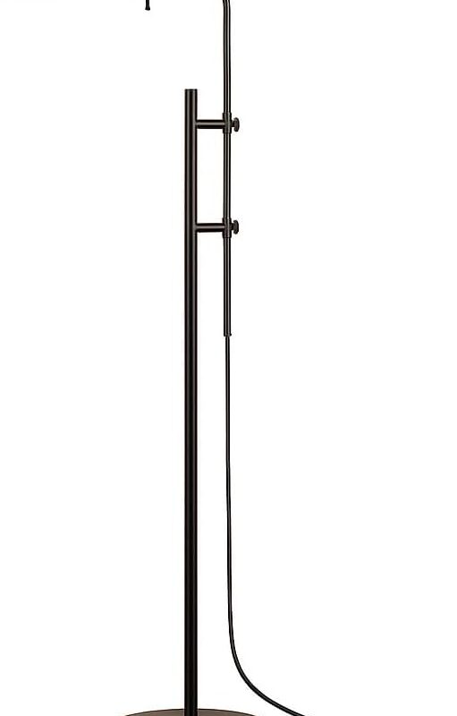 O'Bright Cedric Adjustable Pharmacy Floor Lamp - Industrial Design for Reading, Crafting, Work - 10W LED, Height 45-61 inches - Ideal for Living Room, Bedside, Office - Black