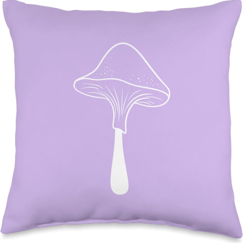 Chic Mushroom Cottagecore Throw Pillow