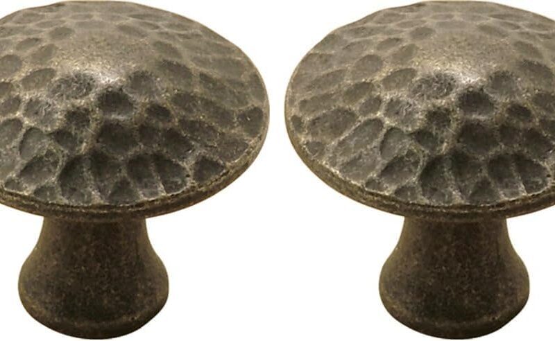 51Gvlhm4fXL._AC_SL1040_.jpg Hickory Hardware P2170-WOA-10B P2170-10PACK Craftsman Pack of (10) - 1-1/4 Inch Mushroom Cabinet Knobs/Drawer Knobs