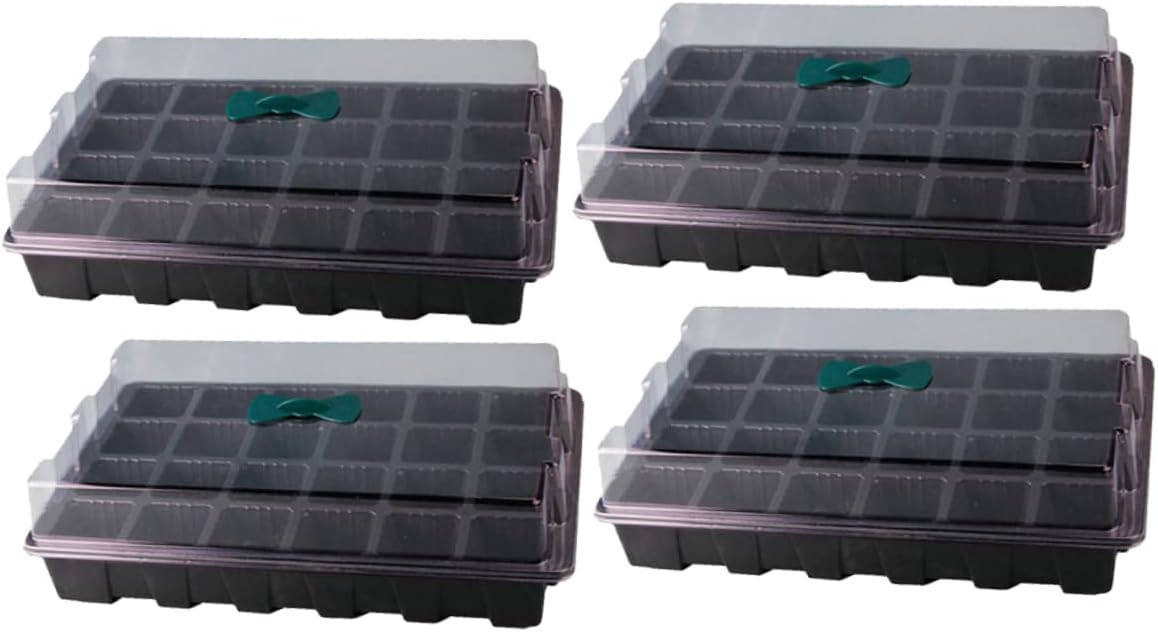 51IrDr0E5cL._AC_SL1282_.jpg BESPORTBLE 8sets Hydroponic Plant Germination Tray with Transparent Lids and Small Handle Nursery Pots for Easy Storage and Control for Indoor Gardening - Image 7