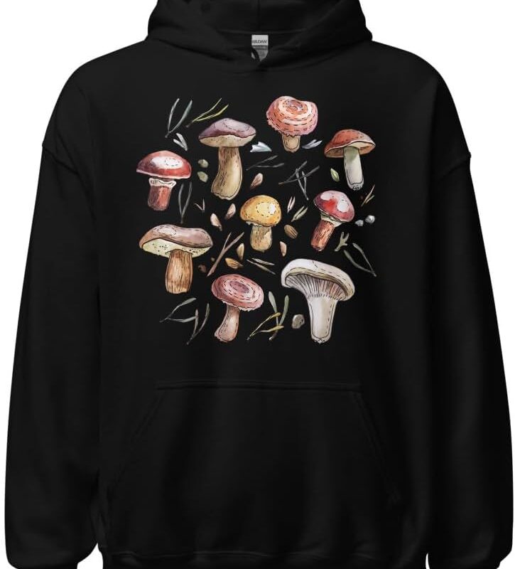 Cute Mushroom Unisex Hoodie for Men Women, from Friends Family