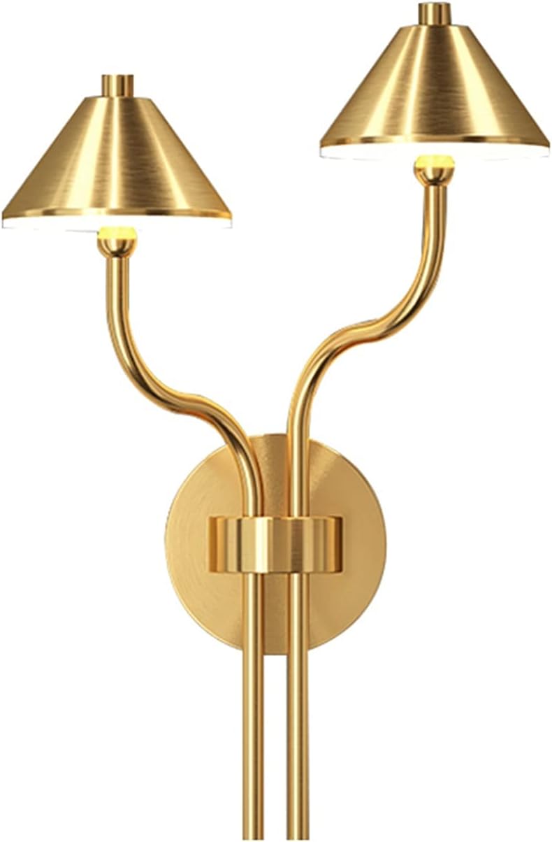 51dcvPiv21L._AC_SL1500_.jpg LED Indoor Wall Light, V-intage Indoor Wall Light, Modern Copper Wall Lamp Creative Mushroom Umbrella Gold/Black LED Wall Lamp Living Room Bedroom Bedside Lamp Aisle Lamp