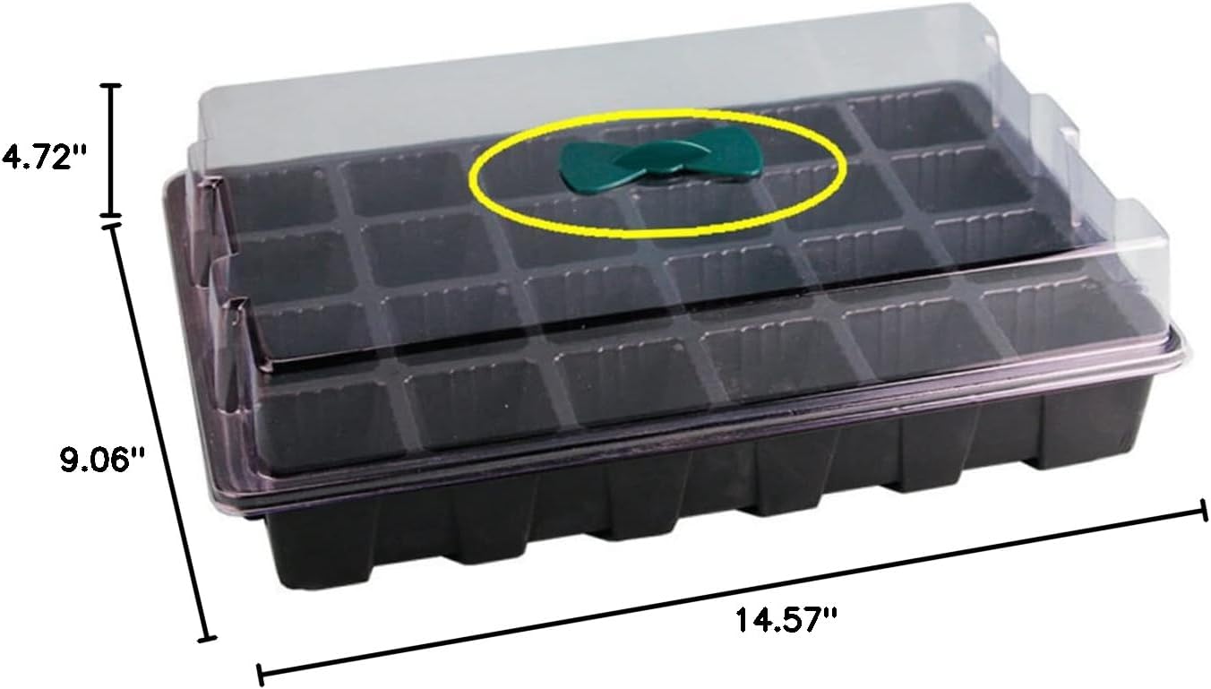 51hBxQ33WzL._AC_SL1500_.jpg BESPORTBLE 8sets Hydroponic Plant Germination Tray with Transparent Lids and Small Handle Nursery Pots for Easy Storage and Control for Indoor Gardening - Image 10