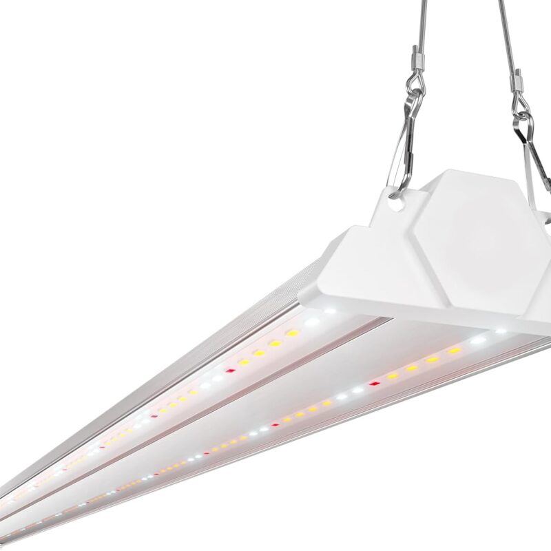 FREELICHT 1 Pack 4ft LED Grow Light, 60W (350W Equivalent), Sunlike Full Spectrum Integrated Plant Light for Hydroponic Indoor Plant Seedling Veg and Flower, Plug in with On/Off Switch