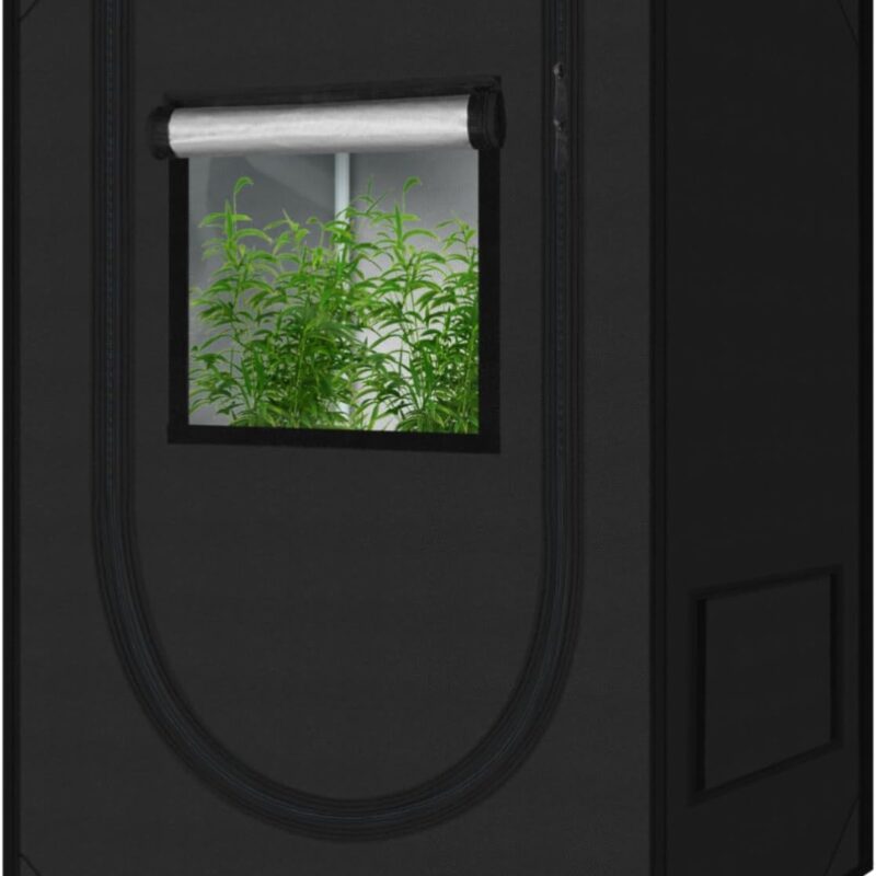 zazzy Grow Tent, 24"x24"x36" Hydroponic Mylar Grow Tent Reflective Garden Growing Dark Room with Observation Window, Removable Floor Tray and Tool Bag for Indoor Plant Growing 2'x2'