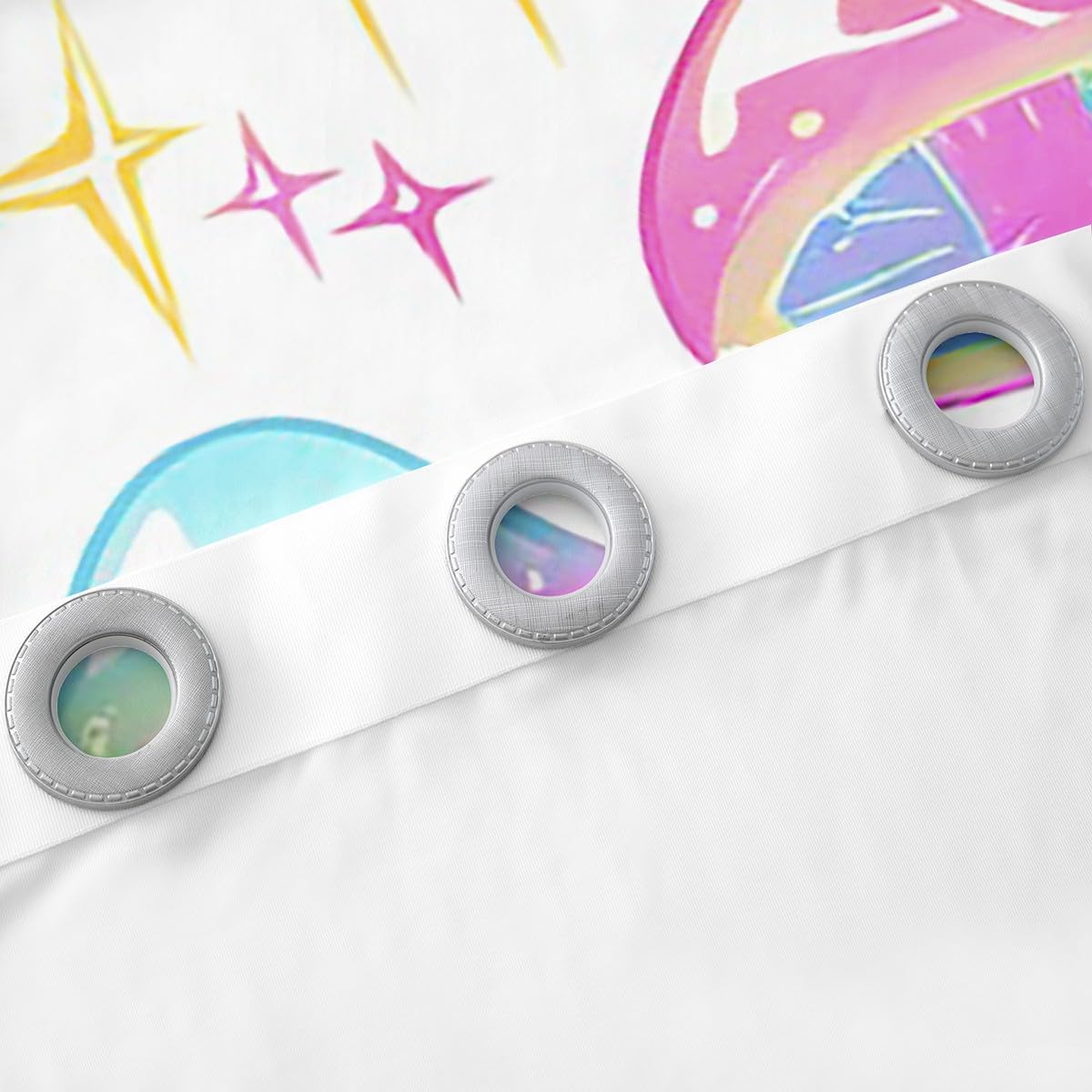 61Svl9g00uL._AC_SL1200_.jpg Cute Mushroom Curtains for Bedroom Living Room (2 Panels, 52 x 84 Inch) Cartoon Mushrooms Blackout Curtains Kawaii Fungus 30%-50% Room Darkening Blackout Curtain Wild Mushroom Window Treatments - Image 5
