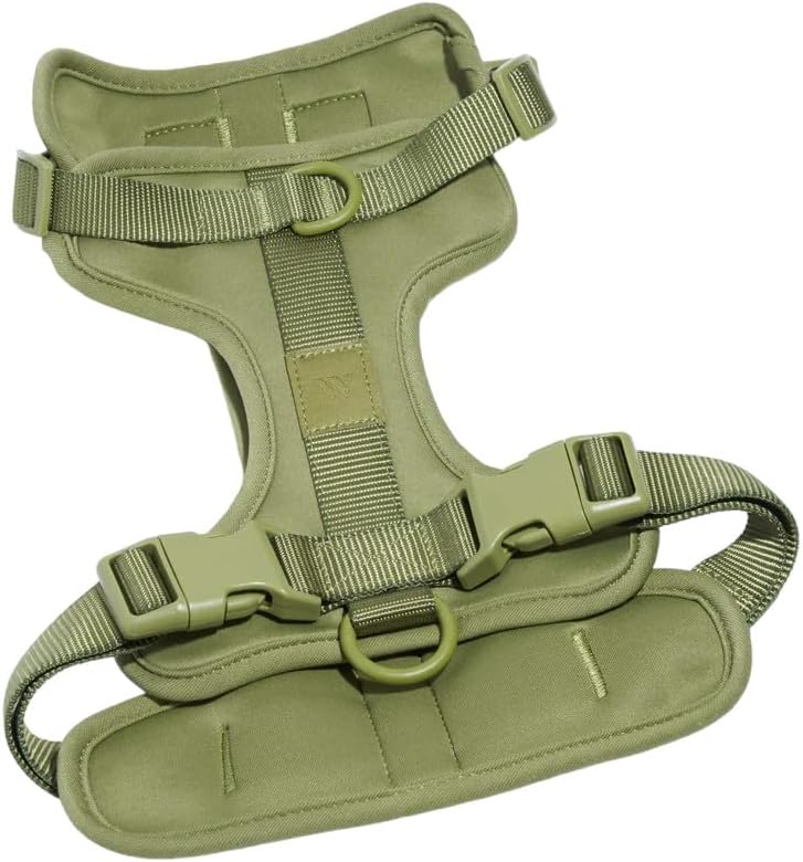 Wild One Dog Harness, No-Pull Pet Harness with 3 Leash Clips, Adjustable Soft Padded Dog Vest, Comfortable, Stretchy (Moss, Small)