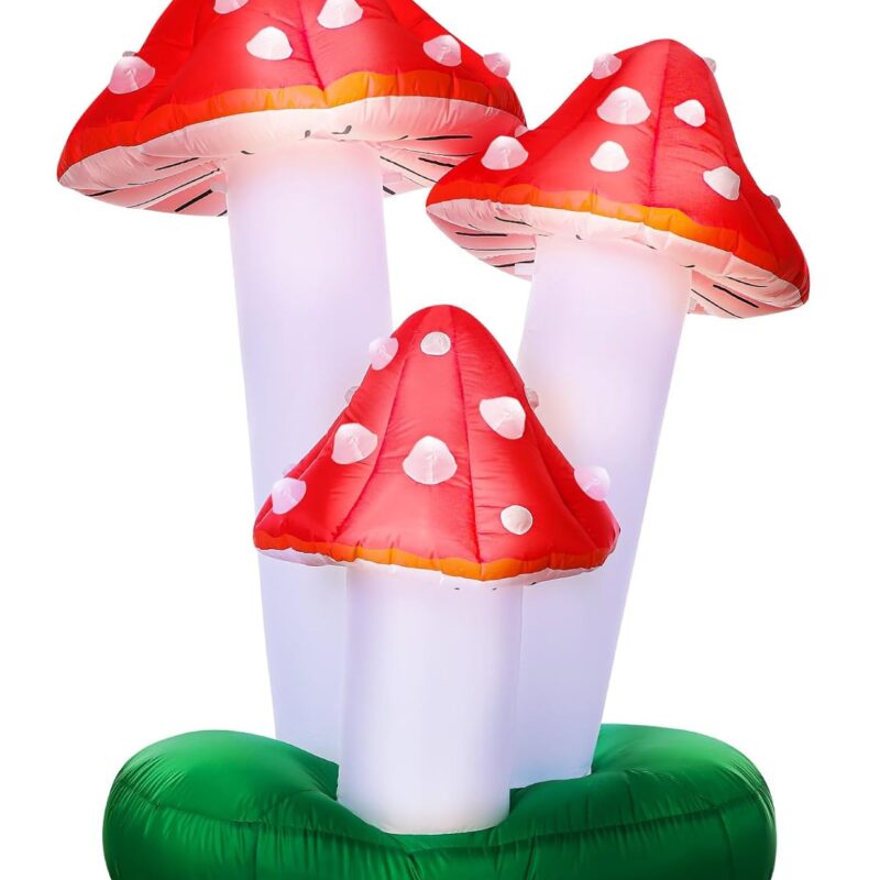 61ff505Q24L._AC_SL1500_.jpg 5.9ft Giant Inflatable Mushroom Halloween Decorations, Built in LED Lighted Blow up Mushroom Yard Decor, Fairy Garden Enchanted Forest Party Decoration Outdoor Lawn Display for Birthday
