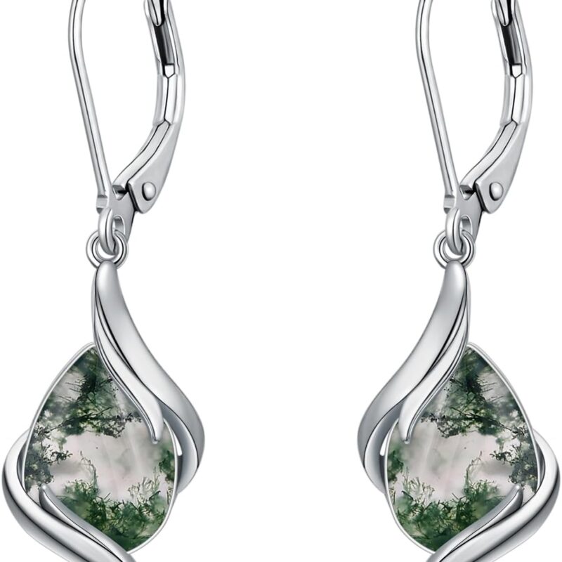 Teardrop Earrings for Women 925 Sterling Silver Gemstone Dangle Earrings Fine Jewelry Birthday Christmas Gifts for Women Mom