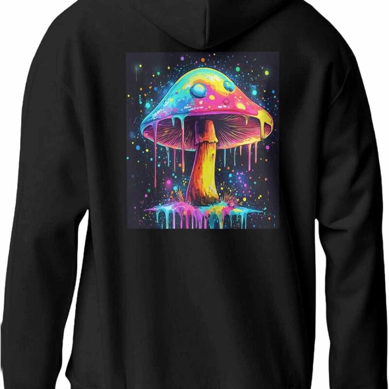 61ipWdk0iyL._AC_SL1500_.jpg Casual Hoodies for Men, Magic Mushroom Graphic Mens Hoodies Sweatshirt, Black Oversized Men's Hoodie Pullover