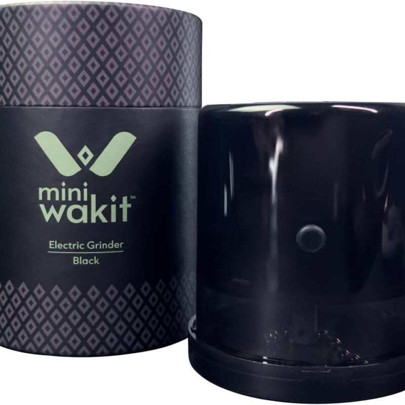 Mini Wakit Grinder (Black) – Rechargeable Electric Herb Grinder with Patented Ball & Chain Technology for Effortless Grinding – Compact, Easy-to-Use, Ideal for Kitchen, Herbs, and Spices