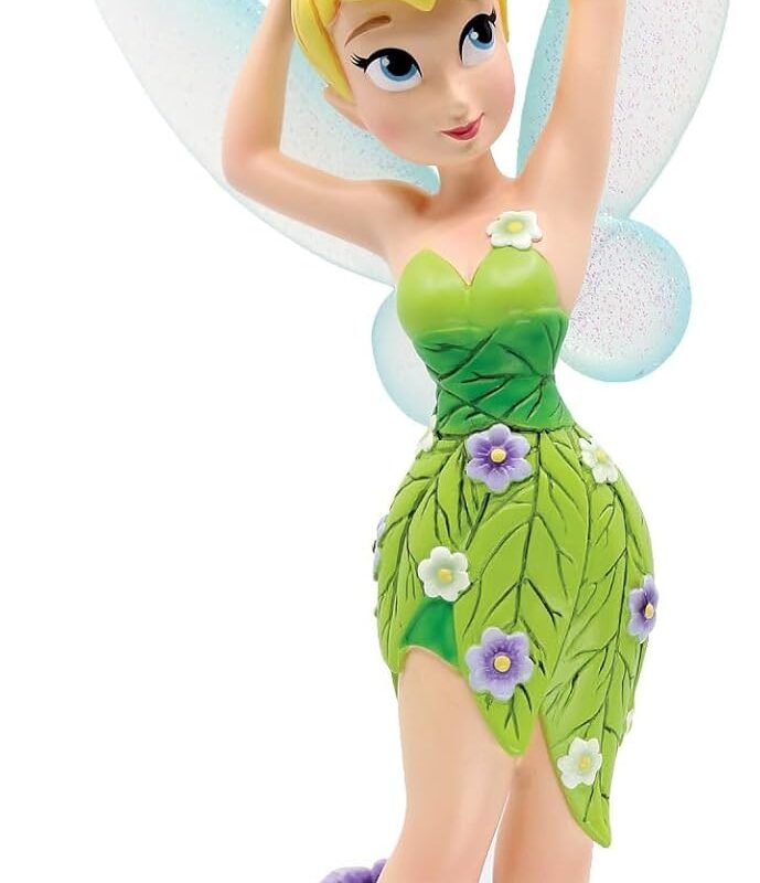 Enesco Disney Showcase Botanical Tinker Bell in Pansies Figurine, 8.11 Inch, Multicolor
