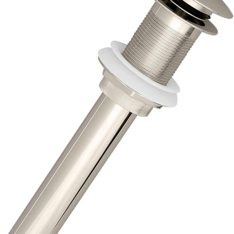 Westbrass D410A-1-05 Euro Mushroom Lavatory Drain w/o Overflow Holes - Exposed, Polished Nickel