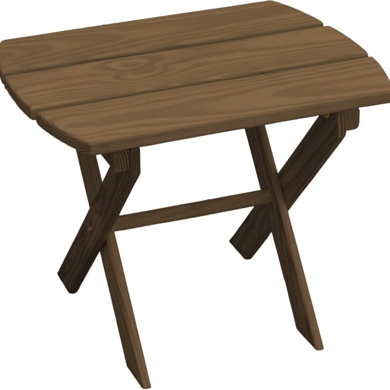 Furniture Barn USA Pine Folding Oval End Table, Mushroom Stain