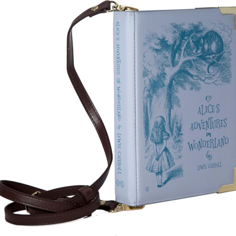 Well Read Alice in Wonderland Purple Large Book Themed Purse for Literary Lovers - Ideal Literary Gift for Book Club, Readers, Authors & Bookworms - Handbag & Crossbody Bag