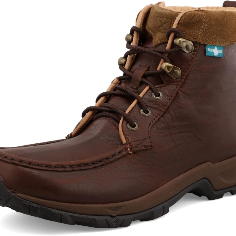 Twisted X Men’s 6” Hiking Boot - Work Hiker Boots Crafted with Full-Grain Leather Upper, Three-Quarter Length Composite Insole, Compression EVA Midsole, and Rubber Outsole
