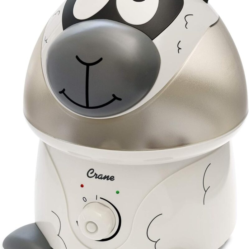 Crane Adorables Ultrasonic Humidifiers for Bedroom and Baby Nursery, 1 Gallon Cool Mist Air Humidifier for Large Room or Kid's Room, Humidifier Filters Optional, Sheep