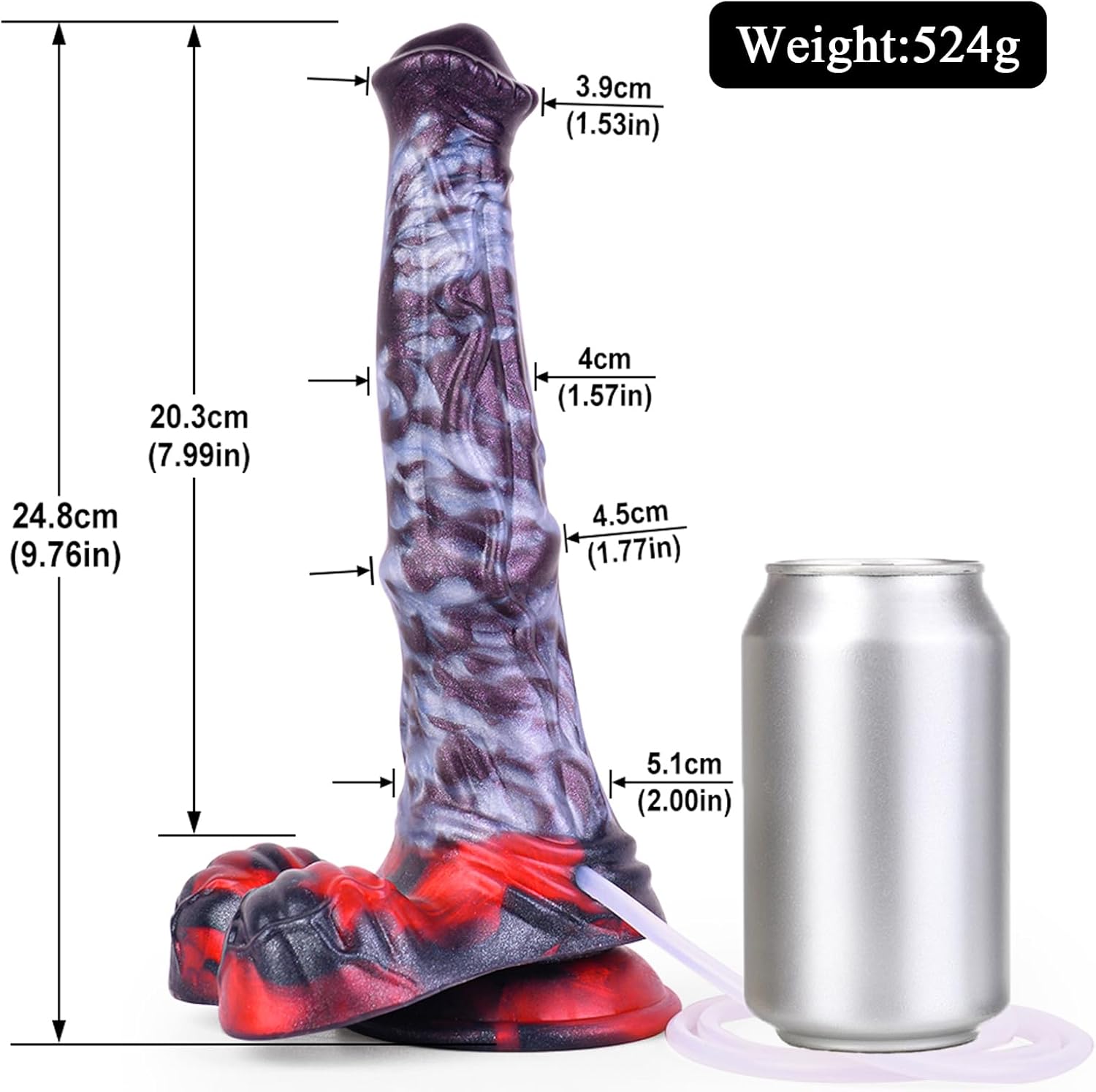 71DkVzCEOYL._AC_SL1500_.jpg Squirting Horse Dildo Huge Ejaculating Dildo, Fantasy Horse Dick Silicone Realistic Animal Penis with Suction Cup, Animal Anal Plug Cumming Toy for Women Men Pegging, 9.72 Inch - Image 2