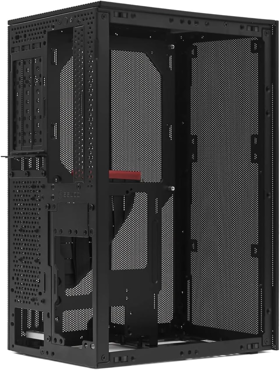 71Edb4gxQIL._AC_SL1500_.jpg SSUPD Meshroom S Mini-ITX Small Form Factor (SFF) Case - Full Mesh Side Panel with PCIe 4.0 Riser Cable - Tool-Free and Easy Accessibility (Black_1) - Image 3